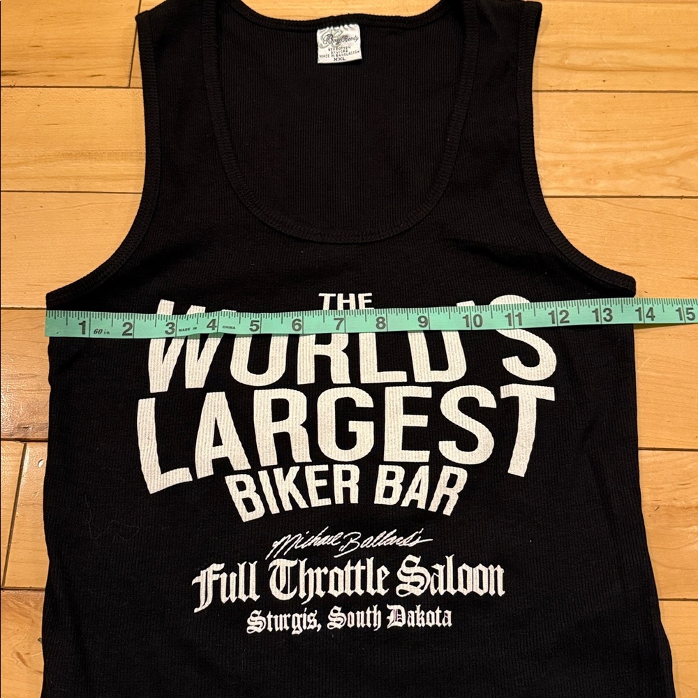 World's Largest Biker Bar Black Tank Top - Picture 8 of 9